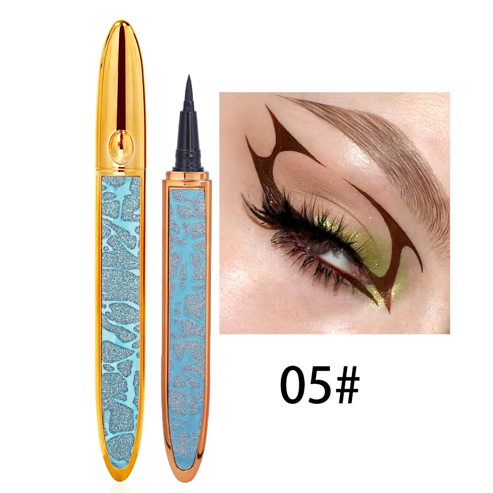 2 in 1 Self Adhesive  Long Lasting No Glue Non Magnetic Quick Drying Eyelashes Sticking Eye Liner Pen